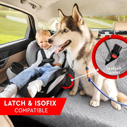 Helteko Dog Car Seat Cover for Back Seat 100% Waterproof,