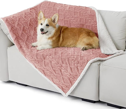 Bedsure Waterproof Dog Blankets for Medium Dogs 30"x40", Pink