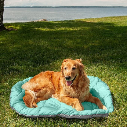Furhaven Outdoor Travel Dog Bed for Large/Medium Dogs w/ Carry Bag