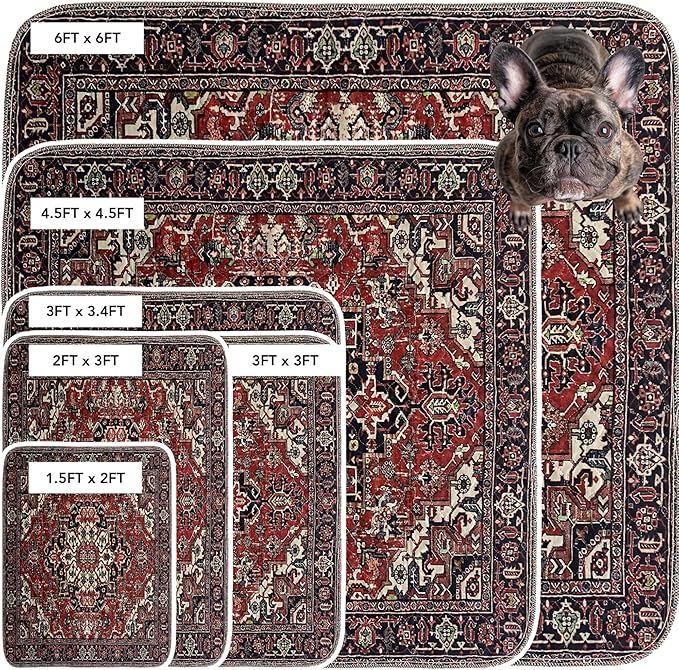 Washable Pee Pads for Dogs (1 Pack) 6 FT 6 FT 100% Waterproof,