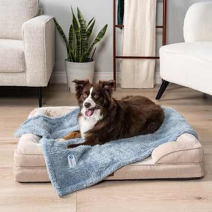 PetAmi Dog Blanket for Small Dogs Blue 24x32