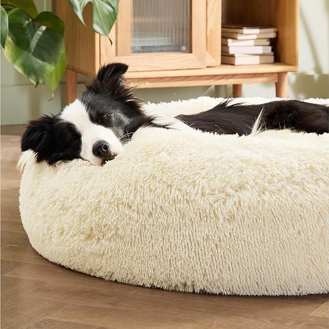 Bedsure Calming Dog Bed for Large Dogs 100 lbs 36 inches