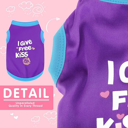 Elevate Your Pet's Seasonal Style: 8PCS of Playful and Airy Dog Shirts with Hilarious Prints