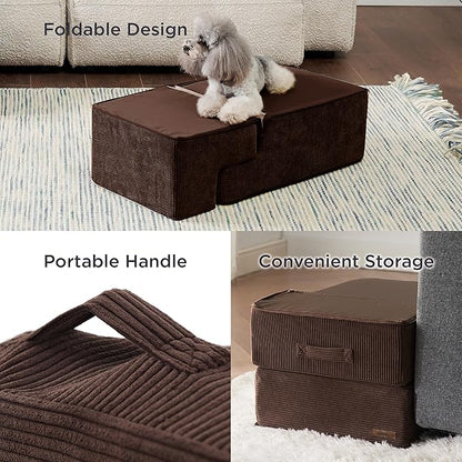 Lesure Dog Stairs for High Beds 3-Steps Dog