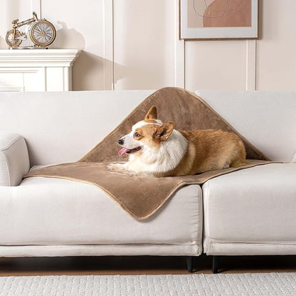 PETHUR Waterproof Dog Blankets for Medium Dogs 29"x40", Coffee