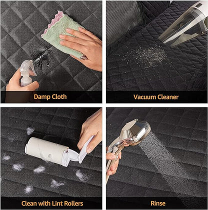 nzonpet Dog Car Seat Covers for Backseat 100% Waterproof F150- Black