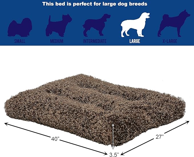 Midwest Homes for Pets Deluxe Dog Beds 1-Year Warranty, 42-Inch, Cocoa