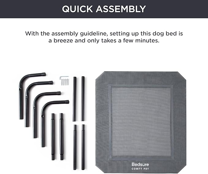 Bedsure Elevated Raised Cooling Cots Bed for Large Dogs 49 inches