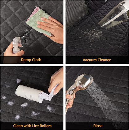 nzonpet Dog Back Seat Covers for Trucks 100% Waterproof F150- Black