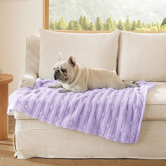 Bedsure Dog Blanket for Medium Dogs Washable 300GSM Coral