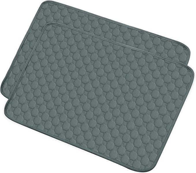 X AUTOHAUX 2 Pcs Dog Seat Cover Reuse 70x50cm Grayblue