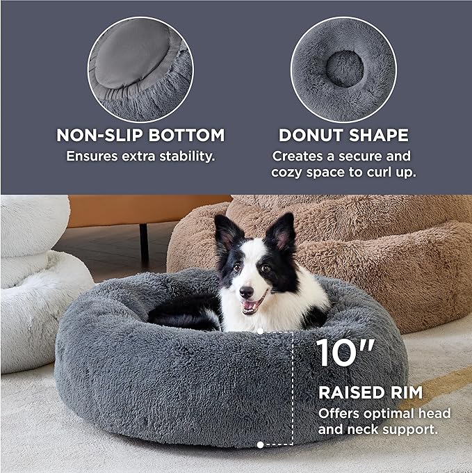 Bedsure Calming Dog Bed for Large Dogs 36 inches 100 lbs