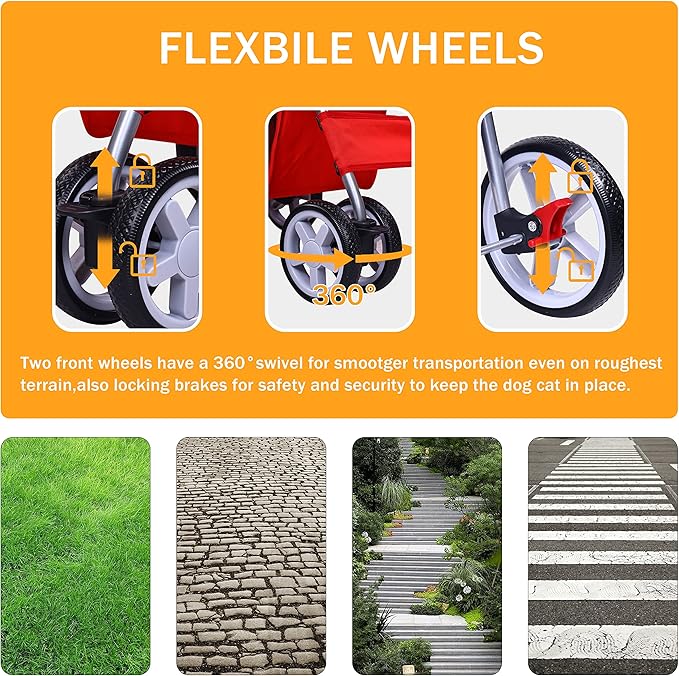 Elevon Pet Stroller 4 Wheels
