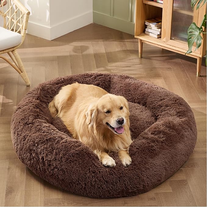 Bedsure Calming Dog Bed for Extra Large Dogs 125 lbs 45 inches