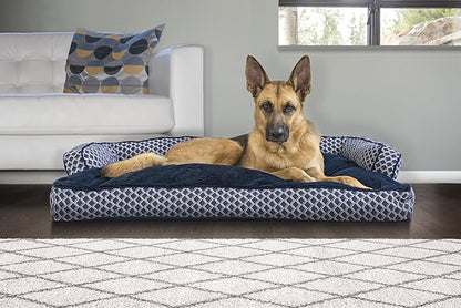 Furhaven Pillow Dog Bed for Large Dogs w/ Removable Bolsters & Washable Cover