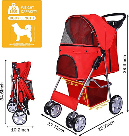 Elevon Pet Stroller 4 Wheels
