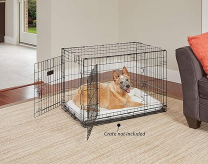 MidWest Homes for Pets Bolster Dog Bed 36L-Inch White Fleece Dog Bed w/ Comfortable Bolster 36-Inch Dog