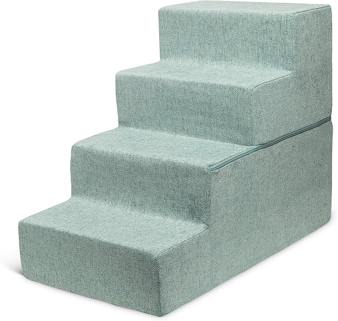 Best Pet Supplies Foldable Foam Pet Steps for Small Dogs and Cats 4-Step