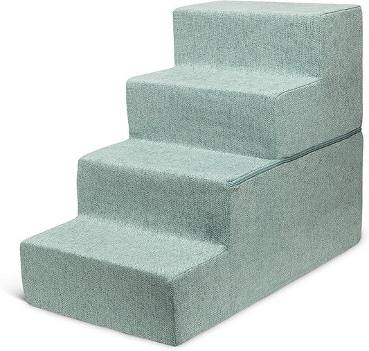 Best Pet Supplies Foldable Foam Pet Steps for Small Dogs and Cats 4-Step