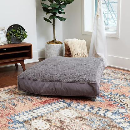 Buster Deluxe Reversible Pillow Style Sherpa Dog Bed (48 x 36 in.)