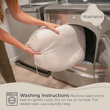 Best Friends by Sheri The Original Calming Donut Cat and Dog Bed in Shag Fur Dark Brown 23"