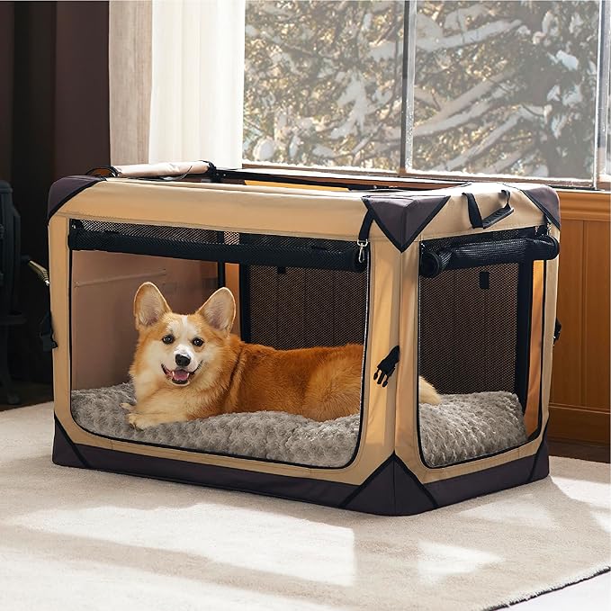 Bedsure Dog Bed for Medium Size Dog 29" x 21", Brown