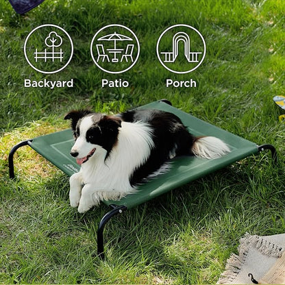 Bedsure Large Elevated Cooling Outdoor Dog Bed 49 inches