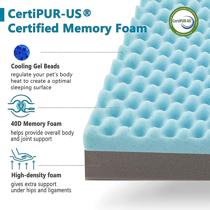 Memory Foam Large Dog Bed (35’’x 22’’)