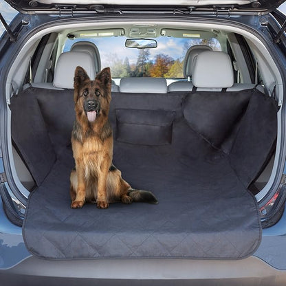 PETMAKER Cargo Liner Dog Seat Cover- Quilted Waterproof All Weather Non-Slip Pet Travel Mat with Side Coverage and Bumper Flap Protector for SUVs