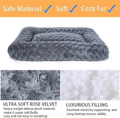 Dog Beds Crate Pad for Medium (41"x27"Dark Grey)