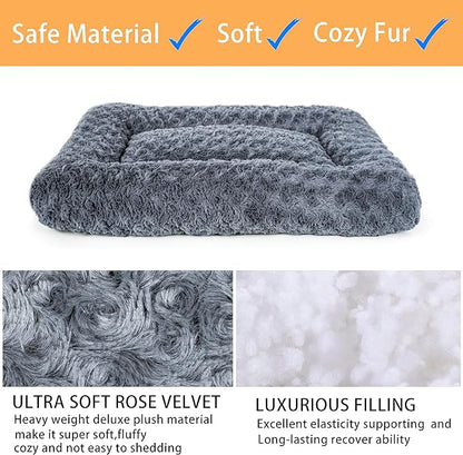 Dog Beds Crate Pad for Medium (23"x18"Dark Grey)