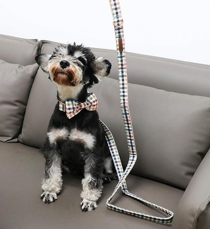 Unique Style Paws Cotton Dog Collar with Bow