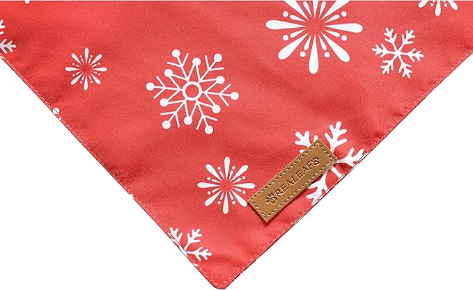 Realeaf Christmas Dog Bandanas 2 Pack