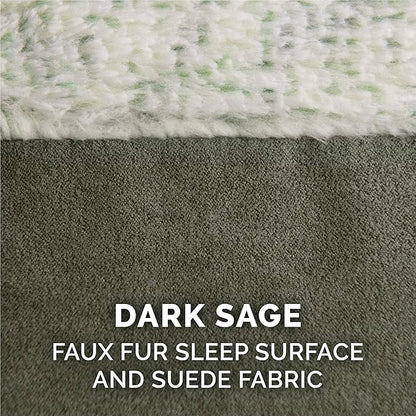 Furhaven Cooling Gel Dog Bed for Medium/Small Dogs w/ Removable Bolsters & Washable Cover 35 lbs