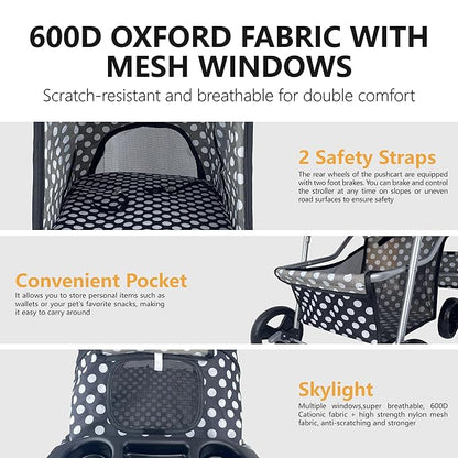 Small Dog Stroller 33lbs (Black