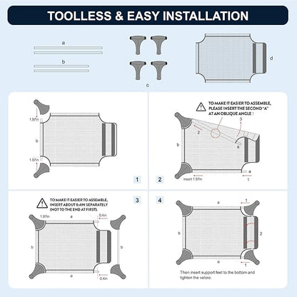 Elevated Dog Bed for Large Dogs 150lbs, Durable
