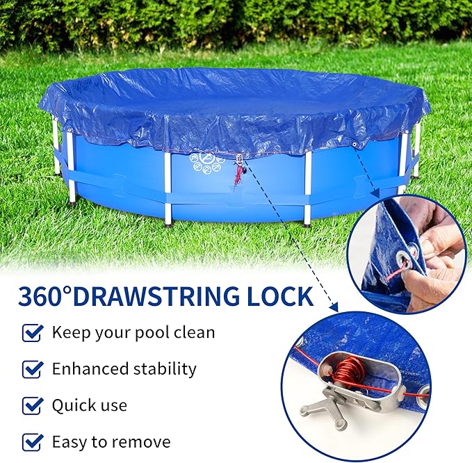 16Ft Pool Cover for （12Ft） Above Ground Pool