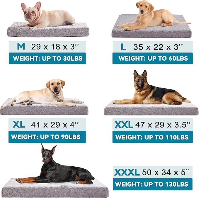 Orthopedic Dog Beds for Large Dogs 60 lbs