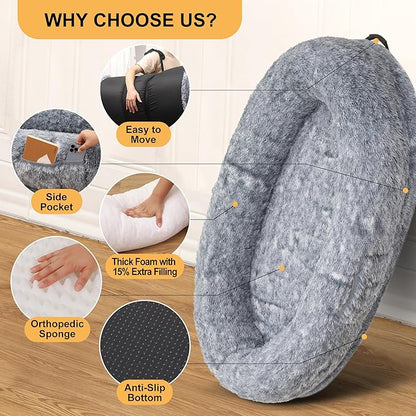 MAROUTE Large Dog Bed 63" Luxury 3D Memory