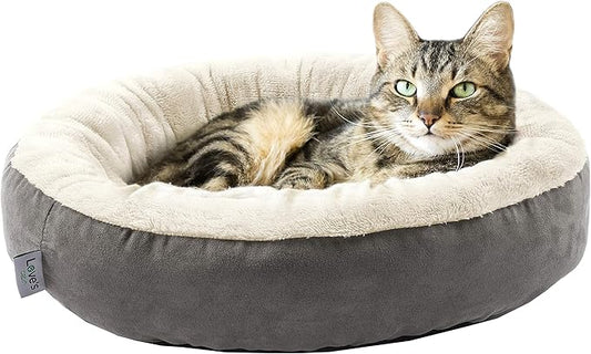 Love's cabin Round Donut Cat and Dog Cushion Bed 20in Bed