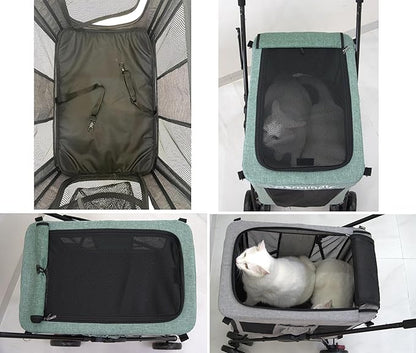 3 in 1 Cat Stroller with Detachable Carrier 15 20 30 Lbs 2 Two