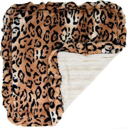 Bessie and Barnie Blanket - Extra Plush Faux Fur Dog Blanket - Reversible Pet Blanket for Dogs and Cats - Super Soft and Machine Washable - Multiple Sizes & Colors Available