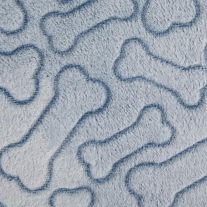 Bone Dry Embossed Bone Print Pet Blanket 36x48", Navy