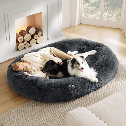 Bedsure Memory Foam Human Dog Bed 72"x48"x12" Calming