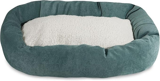 24 inch Azure Villa Collection Sherpa Bagel Dog Bed