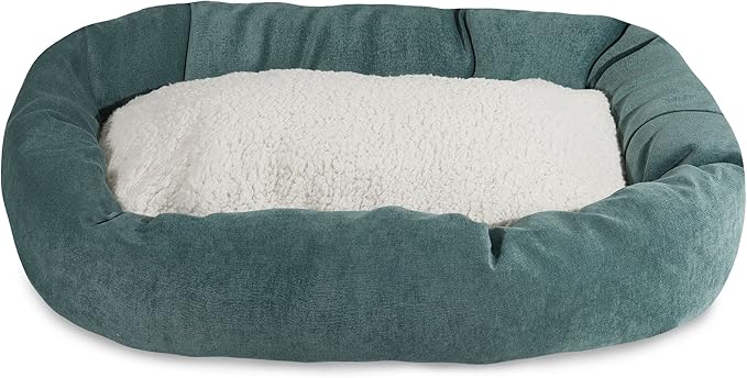 32 inch Azure Villa Collection Sherpa Bagel Dog Bed