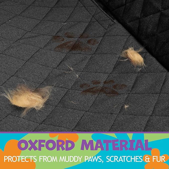 BDK Scooby Doo Dog Car Seat Cover for Back Seat – Hammock Dog Seat Protector with Storage Pocket