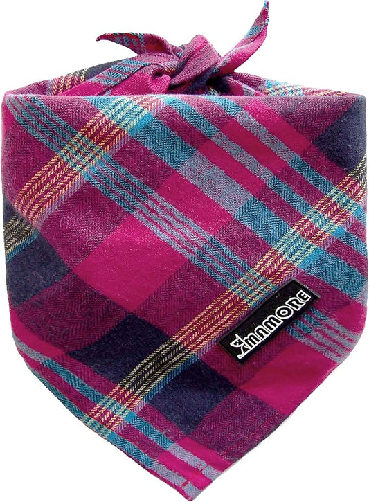 Adjustable Plaid Dog Bandanas 1PC Soft