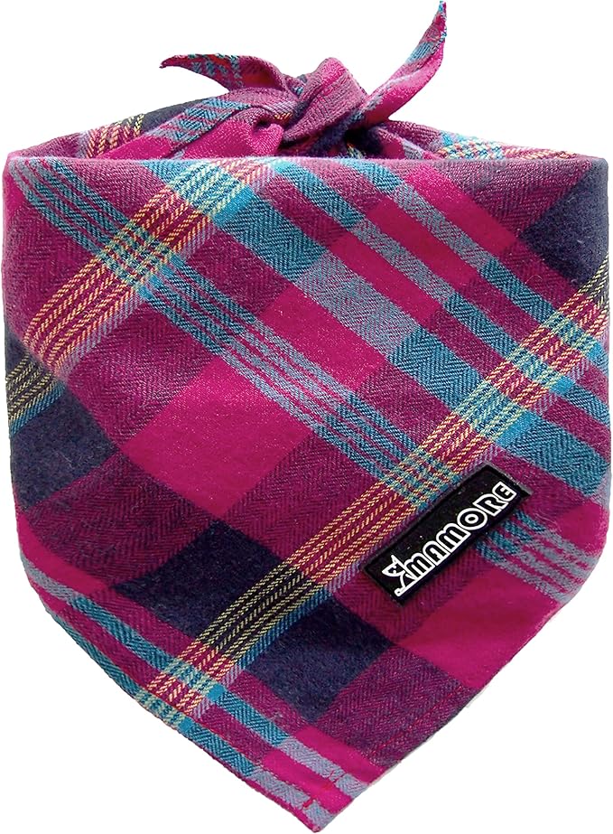 Adjustable Plaid Dog Bandanas 1PC Soft