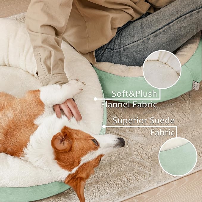 Love's cabin Round Donut Cat and Dog Cushion Bed 25in Pet
